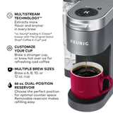 Keurig K-Supreme Single Serve K-Cup Pod Coffee Maker, MultiStream Technology, 4 Brew Sizes, 66oz Dual-Position Removable Reservoir, Gray Keurig