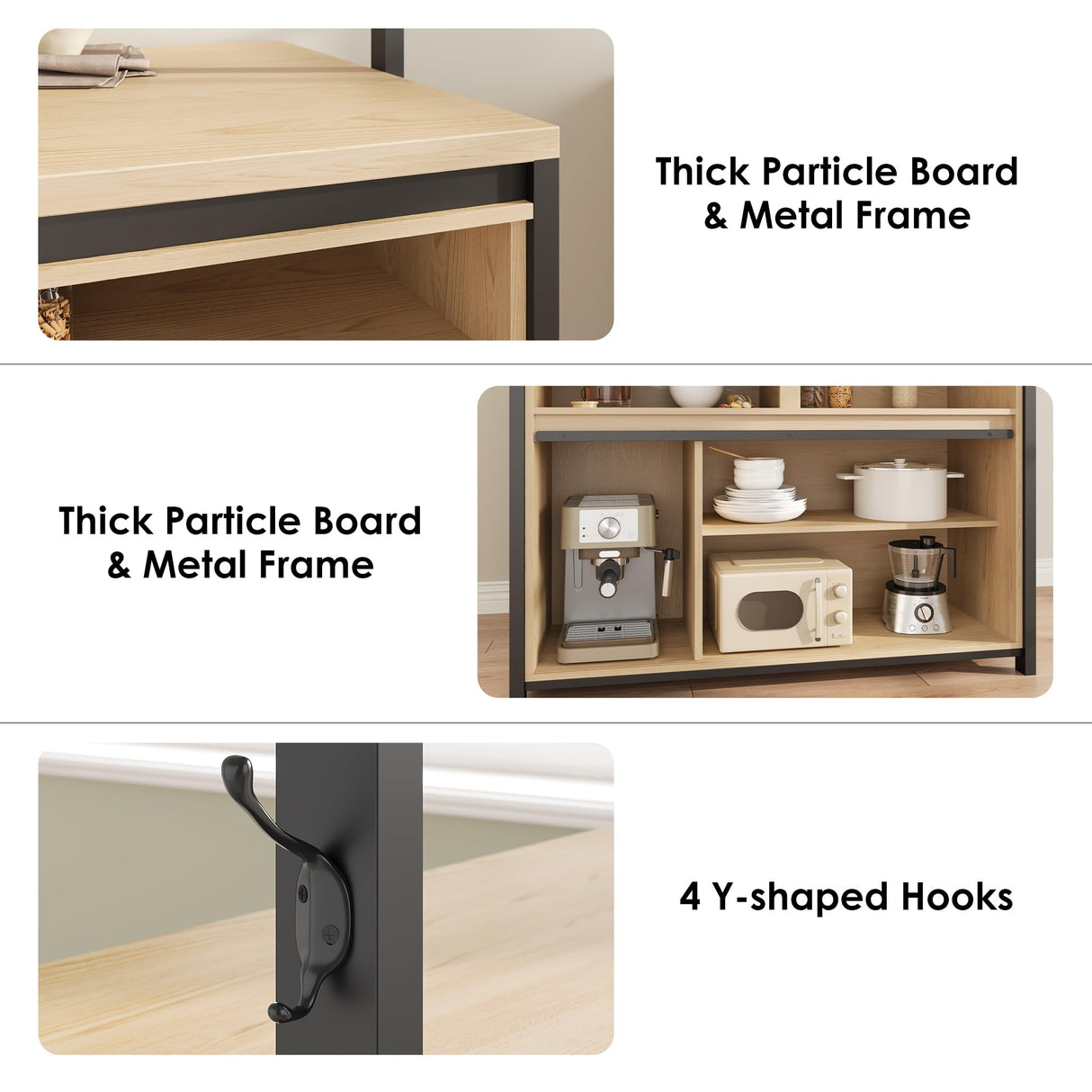 IDEALHOUSE 42'' Sliding Barn Door Kitchen Island with Storage, Multi-Functional Dining and Living Room Cabinet IDEALHOUSE