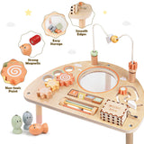 Activity Table for 1 Year Old, Montessori Toys for 1 2 Year Old Girls Boy Gifts, 8 in 1 Wooden Sensory Play Table for Toddler 1-3, Learning Toys for Baby 12-18 Months 1st Christmas Birthday Gifts Vanplay