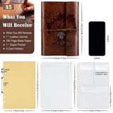 Leather Journals Notebooks with Blank Pages, Vintage Refillable Journal for Writing, Personal Travel Diary Art Sketchbook to Write in, Gifts for Women, Men, Teen Girls and Boys, 160 Pages A5 (Brown) OMEYA