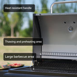 ChuMaste grill propane 3 burner gas grill, Propane grill, bbq grill with thermometer, gas grill outdoor for small gatherings, 30000 BTU barbecue grill with Foldable Rack. ChuMaste