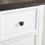 CKEASEAN 6 Drawer Dresser, Farmhouse Dresser, Nightstand Chest of Drawer for Bedroom, Wood Storage Chest of Drawers Storage Cabinet for Living Room, Hallway,Entryway (White, 6 Drawer) CKEASEAN