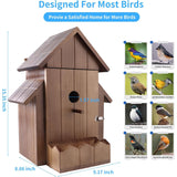 Q-DIRT PRO Bird House with Camera, Smart Birdhouse with Camera Solar Power, 1080p HD WiFi Outdoor Bird Box, Auto Capture Bird Videos & Motion Detection, Nesting Box for Birds (Dark Color, Normal) Q-DIRT PRO