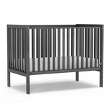 Saylike Baby Crib 5-in-1 Convertible, Wood Full Size Toddler Bed for Small Baby, Made of Sustainable Natural Pinewood Cribs, Non-Toxic Finish, Simplistic Nursery Furniture (Storm Gray) Saylike