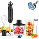 Immersion Blender Handheld Hand Blender, 1000W 5 in 1 Hand Mixer Stick, BPA-Free 12 Speed Handheld Blender 304 Stainless, Mixing Beaker, Chopper, Whisk, Milk Frother, Soup, Smoothies, Baby Food, Sauce Abuler