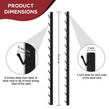 Luxinova Wine Rack Wall Mounted, Premium Black 12 Bottle Wall Wine Rack, Metal Wine Rack for Wine Display, Wall Racks for Wine Storage, Hanging Wine Shelf for Home Bar, All Mounting Hardware Included Luxinova