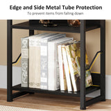 Hosfais 5 Tier Narrow Bookshelf: Tall Bookcase Shelf with Edge Protection, Industrial Modern Bookshelves for Bedroom Living Room Home Office (Black) Hosfais