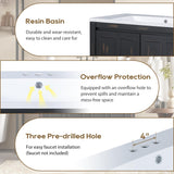 LUMISOL 36" Bathroom Vanity with Sink Combo, Modern Single Bathroom Vanity with 2 Soft-Closing Doors, Adjustable Shelf, Freestanding Bathroom Storage Cabinet with Undermount Sink, Espresso LUMISOL