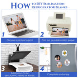 Saysurey Sublimation Magnet Blanks Set 48 Pcs Personalized Sublimation Blank Refrigerator Magnet with 48 Pcs Round Blanks Sublimation Fridge Magnets for Home Kitchen Office Decoration, 1.97'' x 1.97'' Saysurey