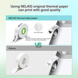 Nelko Label Maker Machine with Tape, P21 Bluetooth Label Printer, Wireless Mini Label Makers with Multiple Templates for Organizing Office Home, White, 1 Pack Nelko