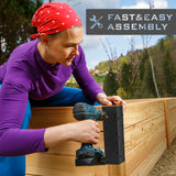 WLLEYAY Set of 8 Raised Garden Bed Corner Brackets with Wood Screws for 20"-24" Bed, Rust Resistant Raised Bed Corners Metal Connectors 11" x 3" x 3" for Vegetable Planter Garden WLLEYAY