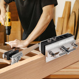 Donext Self Centering Doweling Jig, Adjustable Width Dowel Jig for Straight Holes, Biscuit Joiner Set With 6 Drill Guide Bushings, Woodworking Drilling Guide Power Tool Accessory Jigs Donext