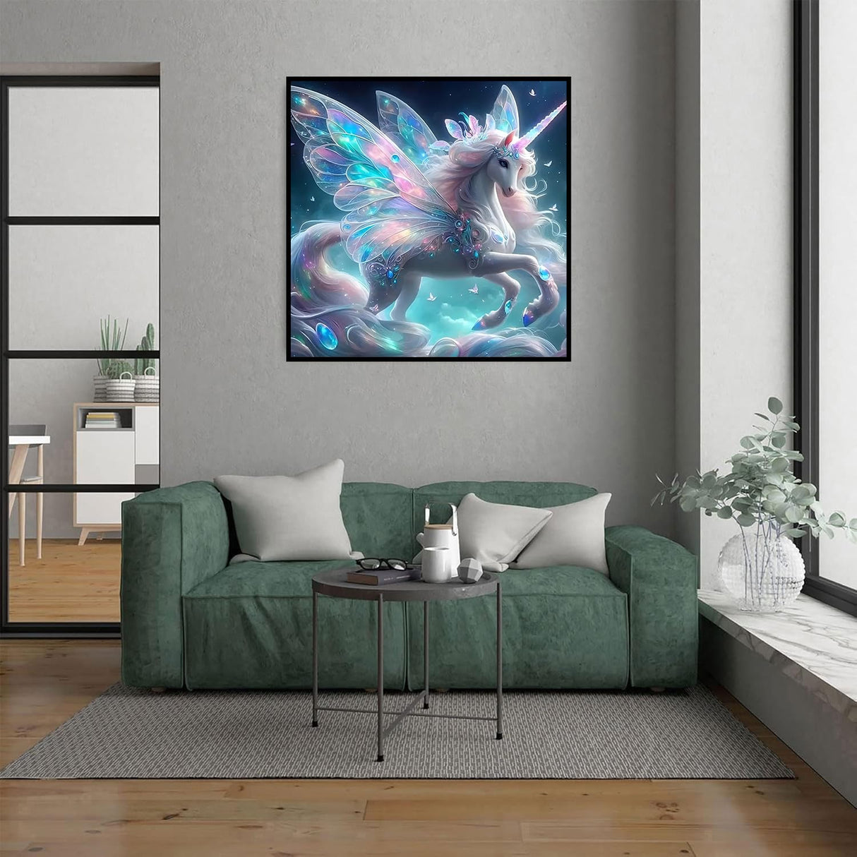 Xylogist Unicorn Diamond Art Kits for Adults-5D Diamond Painting Kits for Beginners, DIY Full Round Drill Diamonds Gem Art for Home Decor 12X12Inch Xylogist