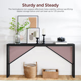 MAHANCRIS Console Table, 62.2" Long Sofa Table Behind Couch, Narrow Entryway Table, Farmhouse Dining Table with Angled Metal Frame, Industrial Console Table for Entryway, Black CTHB15801 MAHANCRIS