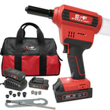 S&F STEAD & FAST Cordless Rivet Tool Kit, 1/8" - 1/4", Brushless, Industrial Grade, with Battery (2 pcs) and Charger, Electric Rivet Gun Set with Case S&F STEAD & FAST