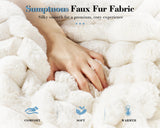 PaPaJet U Shaped Couch, 112 Inch Oversized Couch with Storage, Sectional Sofa with Cup Holders & 2 USB Ports, Faux Fur White Sofa Couch PaPaJet