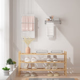RONGJIA 3 Tier Bamboo Shoe Rack for Closet Free Standing Wood Shoe Shelf Storage Organizer for Entryway Small Space Stackable, Natural RONGJIA