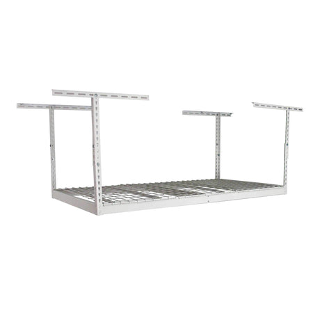 MonsterRax Garage Ceiling Storage Rack - Heavy Duty 400 lb Capacity, Adjustable Shelving, Ceiling Mount, 3x6 White (12"-21") MonsterRAX Storage Solutions