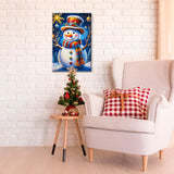 JOOZ Christmas Paint by Numbers Kit for Adults Framed Snowman Paint by Number with Easel Christmas Tree Paint by Number with Frame DIY Christmas Ball Oil Painting Kits for Home Wall Decor 8x12 Inch JOOZ