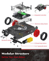 WhalesBot Rocky Coding & Remote Control Robot Kit for Kids 8-16, Modular/Scratch/Python/C Programming, Educational Engineering Science Toy Set with Multiple Sensors and Smart Controller WhalesBot