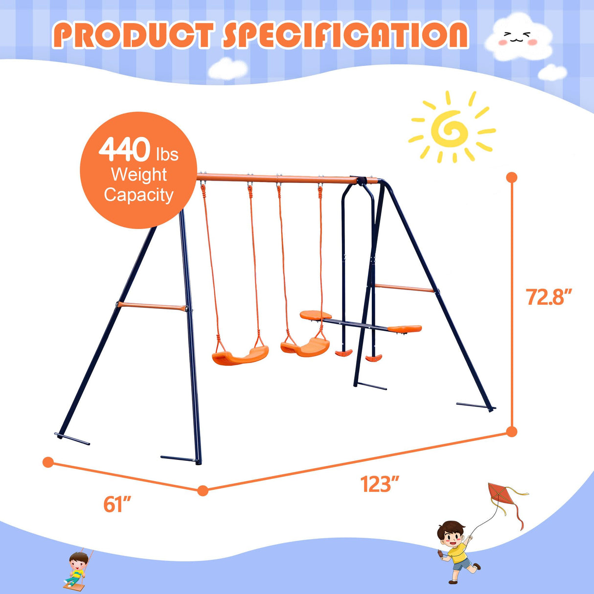 Outdoor Swing Sets for Backyard, 440lbs Load Capacity Swing Stand with 2 Seats and 1 Glider, Heavy Duty A-Frame Metal Outdoor Swing Set for Kids Nova Microdermabrasion