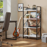 YITAHOME 4-Tier Bookshelf, Modern Free Standing 4 Shelf Bookcases and Bookshelves, Open Display Storage Book Shelves Book Rack Organizer Standing Shelving for Living Room Home Office, White YITAHOME