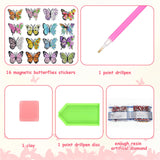 Umigy 16 Pcs Butterfly Diamond Art Magnets Kits for Refrigerator Butterfly Diamond Painting Magnets DIY Gem Art for Adults Beginners Crafts Home Fridge Decor Umigy