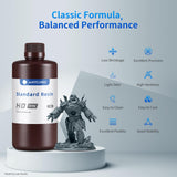 ANYCUBIC 3D Printer Resin, 405nm LCD UV-Curing 3D Resin, High Precision & Rapid Photopolymer Resin for LCD/DLP/SLA Resin 3D Printer (HD Grey, 1kg) ANYCUBIC