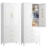 UNICOLY Pantry Kitchen Cabinet with Drawer, 75" Tall Pantry Storage Cabinet, Metal Storage Cabinets with Doors and Shelves, Large Freestanding Cupboard for Living, Dining Room, Assembly Required UNICOLY