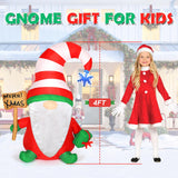 PAETAE Christmas Inflatables Gnome, 4FT Blow Up Christmas Gnome Outdoor Decorations, Inflatable Yard Decoration, Christmas Holiday Gnome Decor for Party, Home, Garden PAETAE