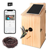 Q-DIRT PRO Smart Bird House Camera Solar Powered, 1080p HD Wireless Birdhouses for Outdoors, Auto Capture Bird Videos & Motion Detectio and App Notify, Bird House Box Present for Wild Birds Q-DIRT PRO
