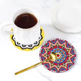 Benvo 8 Pcs Diamond Painting Coasters Kit Mandala Cup Coasters DIY Diamond Art Kits with Diamond Painting Pens, Holders, Cork Base for Beginners Adults and Kids Art Craft Supplies Gift (Mandala B) Benvo