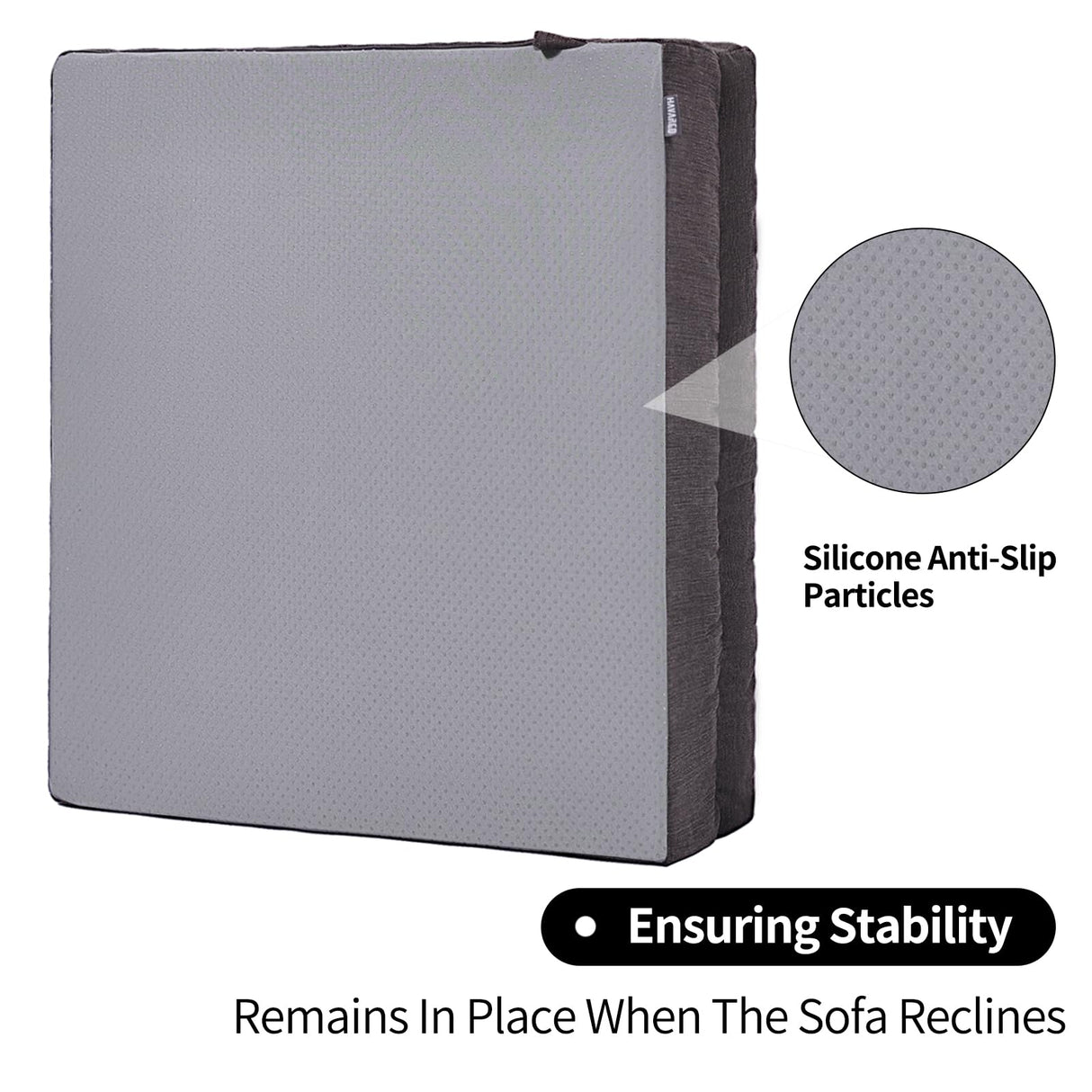 HAVARGO Recliner Cushions for Elderly, 20x20x4 Inch Thick Chair Cushion for Shorter Users Patent Design Soft Tufted Dual Layer Booster Seat Cushions for Seniors Recliner Risers Taupe 1P HAVARGO