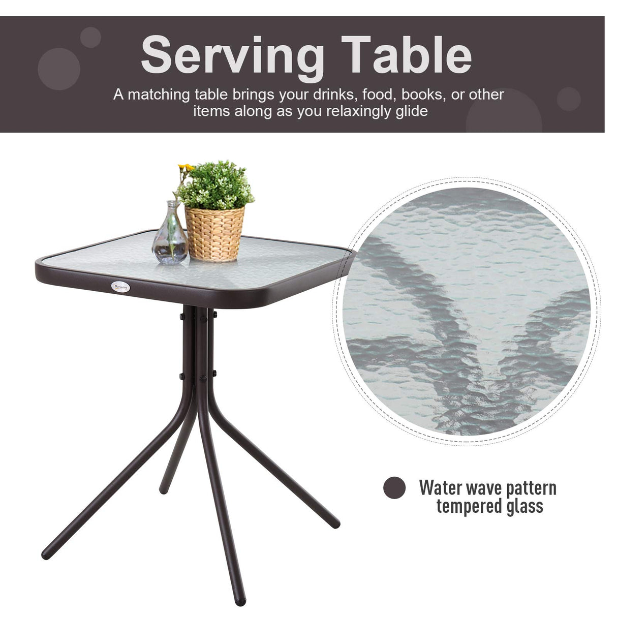 Outsunny 3 Piece Outdoor Glider Chair with Coffee Table Bistro Set, 2 Patio Rocking Swing Chairs with Breathable Sling Fabric, Glass Tabletop, for Backyard, Garden and Porch, Gray Outsunny