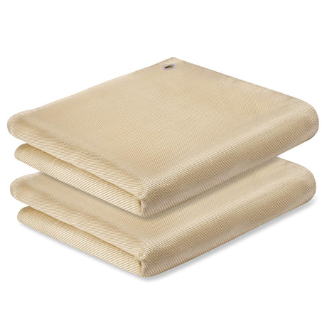 2 Pack Welding Blanket 4x6 ft - Heavy Duty Fiberglass Heat Resistant Fabric, 1022 °F Fire Resistant Blankets, High Temp Insulation Blanket for Industrial, Smoker, Camping, Grill kanhiro