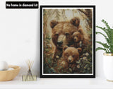 VAIIEYO 5D DIY Diamond Art Kits for Adults Bear, Diamond Painting Animal, Paint by Numbers Full Drill Round Rhinestone Craft Canvas for Home Wall Decor Gift 12x16 inch-12 VAIIEYO