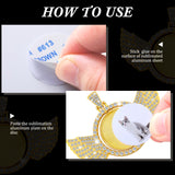 Junkin 24 Pcs Sublimation Rhinestone Trays Pendant Set, Including 6 Double Sided Blank Rhinestone Bezel Trays, 6 Pcs Thick Chains with 12 Sublimation Discs for Making (Sliver and Gold) Junkin