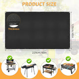 90x48 inch Outdoor Grill Mats for Outdoor Gril，Protective Mats for Decks and Patio BBQ,Fireproof Fire Pit Mat,Indoor Fireplace Mat,Oil Proof Waterproof Under Grill Floor Mats,Easy to Clean SONGC