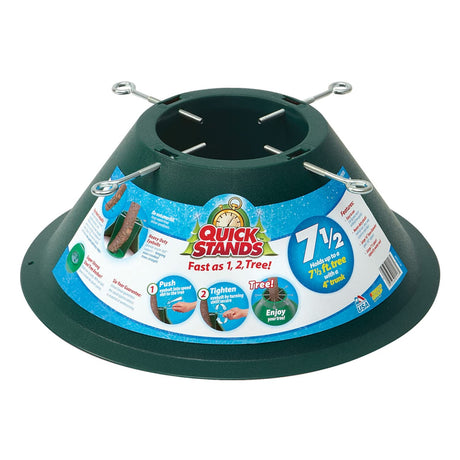 Quick Stands 7.5 Poly Tree Stand - Fast Setup - Holds 7.5' Tree with 4" Trunk - Holds 1.5 Quarts Emsco Group