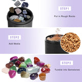 Nuanchu 8.8 Pounds Walnut Shell Media Rock Tumbler Grit and Polish Refill Kit, Tumbling Grit Media and Polish Refill Kit Rock Polish Supplies & Accessories for Rock Brass and Metal Cleaning Polishing Nuanchu