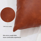 GALMAXS7 Boho Throw Pillow Covers 18 x 18 Set of 4 - Modern Stripe Geometric Farmhouse Decorative Pillow Cover Sets for Pillows - Couch Sofa Bed,Faux Leather Black and White Pillow Covers GALMAXS7