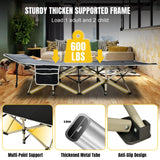 YELLOW JACKET Folding Camping Cot for Adults,600LBS Max Load,28" Wide Sleeping Cot with Removable Thick Mattress Portable Foldable Camping Bed with Carry Bag for Camp,Home,Office,Travel,Black YELLOW JACKET