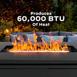 Ciays 42-Inch Propane Fire Pit – 60,000 BTU Steel Gas Fire Pit Table for Outside, Steel Lid & Lava Rock, 2 in 1 Fire Table, Adds Warmth to Gatherings & Parties on Patio, Deck, Garden & Backyard, Black Ciays