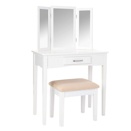 Frenchi Home Furnishing Vanity Set with Stool and Mirror Frenchi Furniture