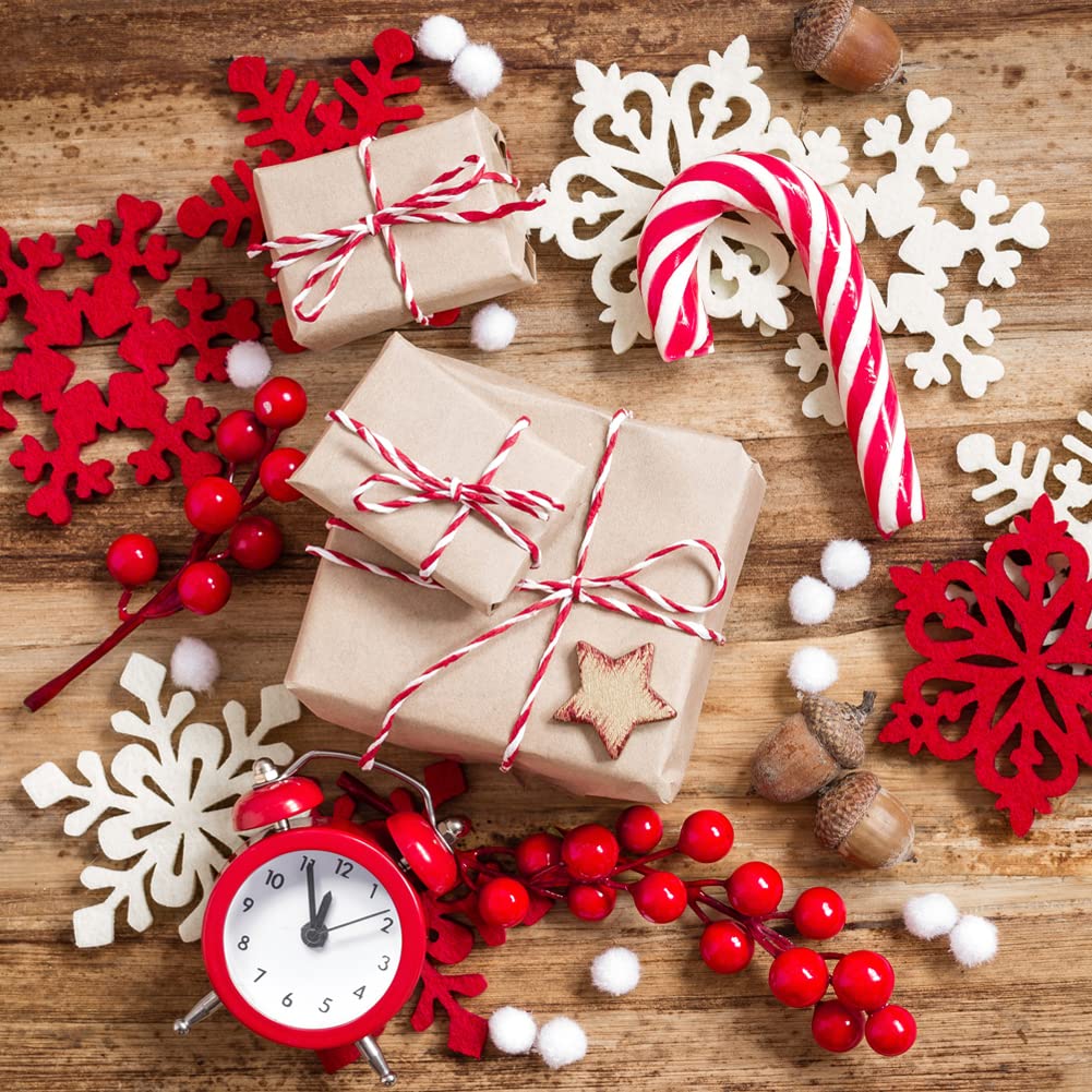 Vivifying Red and White Twine, 656 Feet 2mm Cotton Bakers Twine String for Gift Wrapping, Baking, Butchers, DIY Crafts, Tying Cake and Pastry Boxes Vivifying