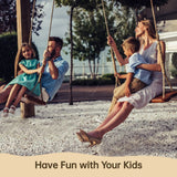 Wooden Tree Swing,500lbs Load Capacity Wooden Swing for Adults & Kids,Adjustable Height,Waterproof Hanging Swing Seat for Indoor,Outdoor,Backyard,Garden,Playground (Adult) BATTIPAW