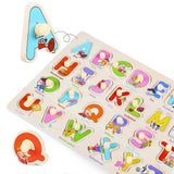 GRINNNIE Wooden Montessori Toddler Puzzles for 1 2 3 4 Years Old, 3 Pcs (Number, Letter, Shape) Kids Preschool Educational Peg Puzzle Set GR GRINNNIE