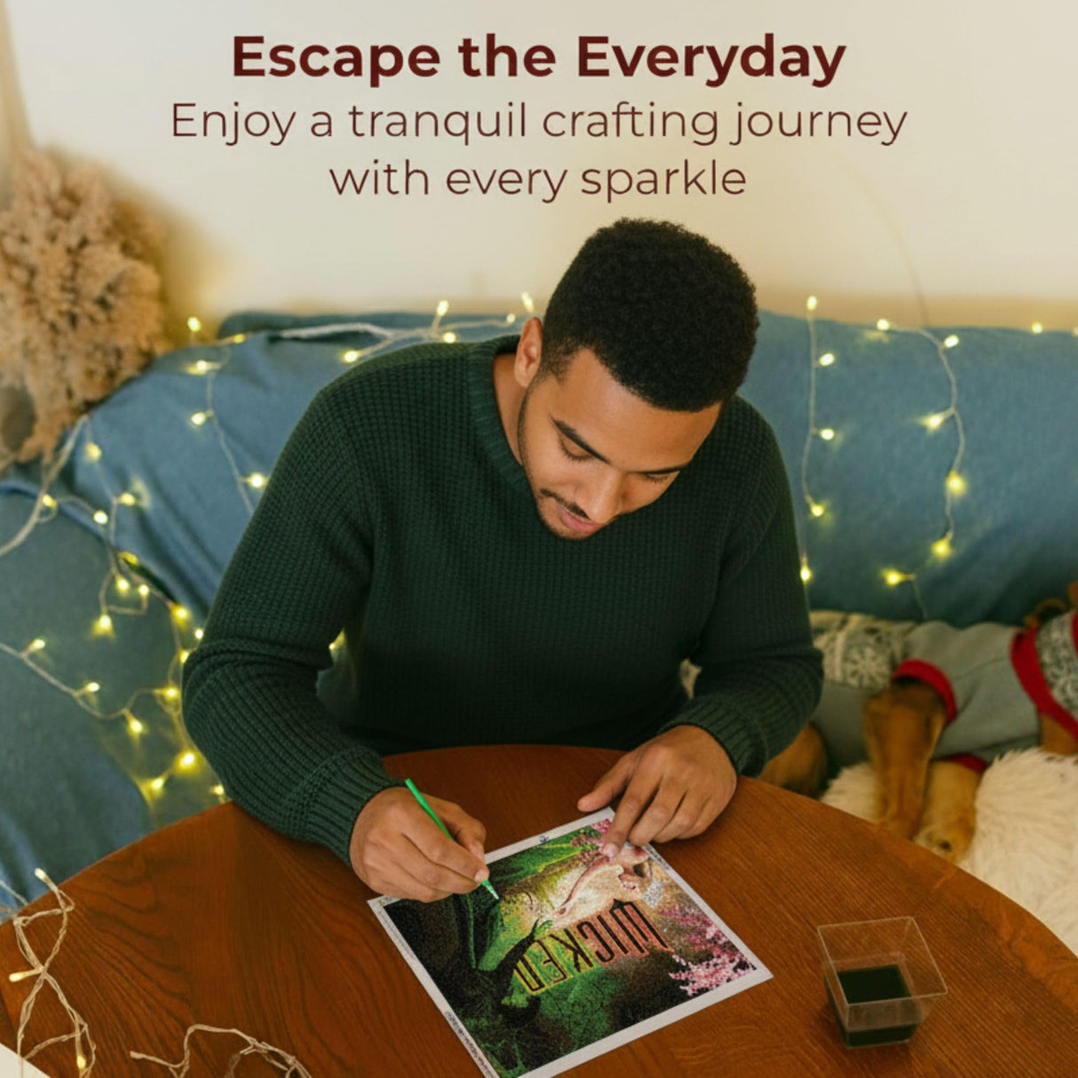 CRAFTHUB Wicked Diamond Art – Everyone Deserves The Chance to Fly – 5D Diamond Painting Kit & Tools – with Big Trays & Light Pens – Officially Licensed Merchandise – 25.6' x 15.7" CRAFTHUB