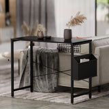 Pamray 32 Inch Computer Desk for Small Spaces with Storage Bag, Home Office Work Desk with Headphone Hook, Small Office Desk Study Writing Table Pamray