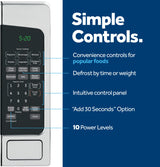 GE Countertop Microwave Oven, 1,200-watt Capacity, 2.0 Cubic Ft., 8 Auto Setting Cooking Settings, Child-Lock Technology, Kitchen Essentials for the Countertop, Dorm Room or Apartment, Satinless Steel GE